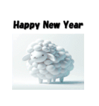 十二支全部 あけおめ 年賀状 3Dアート（個別スタンプ：25）