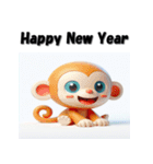 十二支全部 あけおめ 年賀状 3Dアート（個別スタンプ：29）