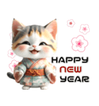 縁起の良い三毛猫がお届けする♡年末年始（個別スタンプ：3）