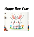 十二支全部 あけおめ 年賀状 お絵描き（個別スタンプ：11）