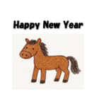 十二支全部 あけおめ 年賀状 お絵描き（個別スタンプ：21）