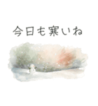 冬のお花と ＊ 新年のごあいさつ（個別スタンプ：36）