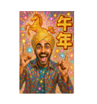 面白いインド人のあけおめスタンプ2026（個別スタンプ：6）