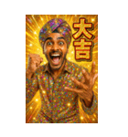 面白いインド人のあけおめスタンプ2026（個別スタンプ：15）