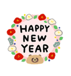 家族で使える脱力たぬきXmas・年末・お正月（個別スタンプ：33）