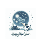 十二支全部 あけおめ 年賀状 絵画1（個別スタンプ：6）