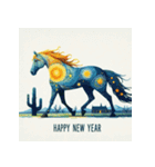 十二支全部 あけおめ 年賀状 絵画1（個別スタンプ：22）