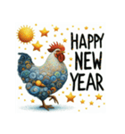 十二支全部 あけおめ 年賀状 絵画1（個別スタンプ：31）