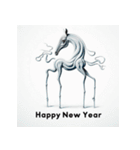 十二支全部 あけおめ 年賀状 絵画4（個別スタンプ：21）