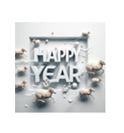 十二支全部 あけおめ 年賀状 絵画4（個別スタンプ：25）