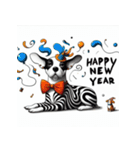 十二支全部 あけおめ 年賀状 絵画4（個別スタンプ：33）