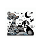 十二支全部 あけおめ 年賀状 絵画4（個別スタンプ：35）