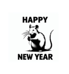 十二支全部 あけおめ 年賀状 絵画5（個別スタンプ：1）