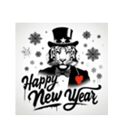 十二支全部 あけおめ 年賀状 絵画5（個別スタンプ：8）