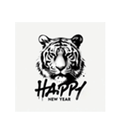 十二支全部 あけおめ 年賀状 絵画5（個別スタンプ：9）