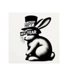 十二支全部 あけおめ 年賀状 絵画5（個別スタンプ：11）