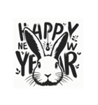 十二支全部 あけおめ 年賀状 絵画5（個別スタンプ：12）