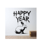 十二支全部 あけおめ 年賀状 絵画5（個別スタンプ：13）