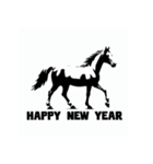 十二支全部 あけおめ 年賀状 絵画5（個別スタンプ：21）