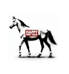 十二支全部 あけおめ 年賀状 絵画5（個別スタンプ：22）