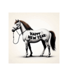 十二支全部 あけおめ 年賀状 絵画5（個別スタンプ：23）