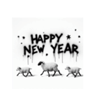 十二支全部 あけおめ 年賀状 絵画5（個別スタンプ：27）