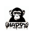 十二支全部 あけおめ 年賀状 絵画5（個別スタンプ：28）