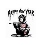 十二支全部 あけおめ 年賀状 絵画5（個別スタンプ：30）