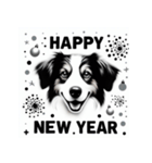 十二支全部 あけおめ 年賀状 絵画5（個別スタンプ：34）