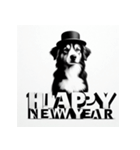 十二支全部 あけおめ 年賀状 絵画5（個別スタンプ：35）