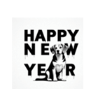 十二支全部 あけおめ 年賀状 絵画5（個別スタンプ：37）