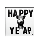 十二支全部 あけおめ 年賀状 絵画5（個別スタンプ：38）