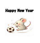 十二支全部 あけおめ 年賀状 サッカー（個別スタンプ：2）