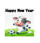 十二支全部 あけおめ 年賀状 サッカー（個別スタンプ：5）