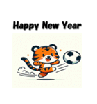 十二支全部 あけおめ 年賀状 サッカー（個別スタンプ：8）