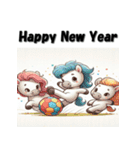 十二支全部 あけおめ 年賀状 サッカー（個別スタンプ：21）