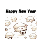 十二支全部 あけおめ 年賀状 サッカー（個別スタンプ：26）