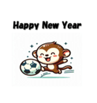 十二支全部 あけおめ 年賀状 サッカー（個別スタンプ：28）