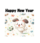 十二支全部 あけおめ 年賀状 サッカー（個別スタンプ：35）