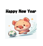 十二支全部 あけおめ 年賀状 サッカー（個別スタンプ：39）