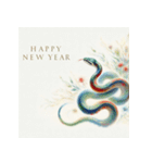 十二支全部 あけおめ 年賀状 絵画3（個別スタンプ：19）