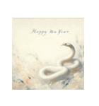 十二支全部 あけおめ 年賀状 絵画3（個別スタンプ：20）