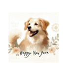 十二支全部 あけおめ 年賀状 絵画3（個別スタンプ：36）