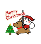 ▶動く！白い子ver。年末年始☆オチに注意（個別スタンプ：13）