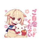 うさみみ少女✿あけおめスタンプ2026（個別スタンプ：34）