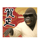 グラサンゴリラのあけおめスタンプ（個別スタンプ：4）