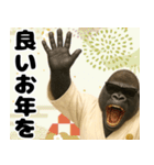 グラサンゴリラのあけおめスタンプ（個別スタンプ：15）
