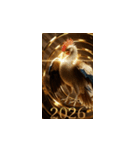 ⭐️飛び出す！2026金運上昇不死鳥⭐️（個別スタンプ：4）