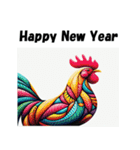 十二支全部 あけおめ 年賀状 ハワイ（個別スタンプ：33）