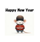 十二支全部 あけおめ 年賀状 イギリス（個別スタンプ：1）